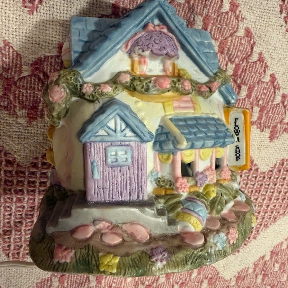 Other - Vintage Easter Village Light up Flower Shop